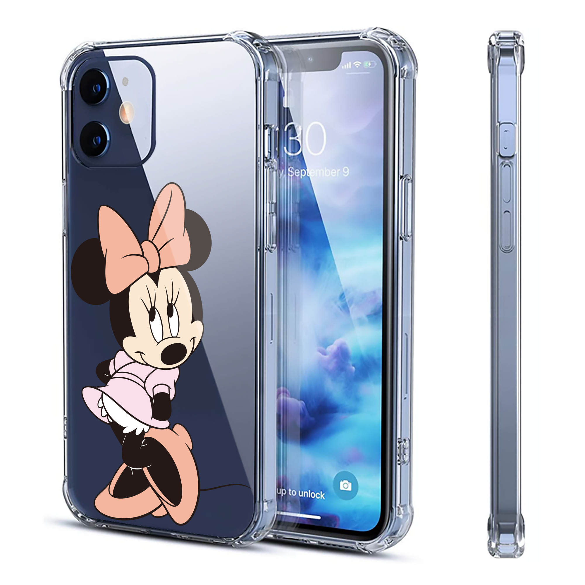 （画像用） ミッキーマウス Mickey Mouse 【iPhone 12シリーズ対応】透明スマホケース（クリアソフトケース）
